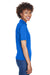 UltraClub 8610L Womens Cool & Dry 8 Star Elite Performance Moisture Wicking Short Sleeve Polo Shirt Royal Blue Model Side