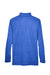 UltraClub 8618 Mens Heather Cool & Dry Performance Moisture Wicking 1/4 Zip Sweatshirt Heather Royal Blue Flat Back