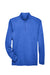 UltraClub 8618 Mens Heather Cool & Dry Performance Moisture Wicking 1/4 Zip Sweatshirt Heather Royal Blue Flat Front