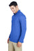 UltraClub 8618 Mens Heather Cool & Dry Performance Moisture Wicking 1/4 Zip Sweatshirt Heather Royal Blue Model 3q