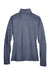 UltraClub 8618W Womens Heather Cool & Dry Performance Moisture Wicking 1/4 Zip Sweatshirt Heather Navy Blue Flat Back