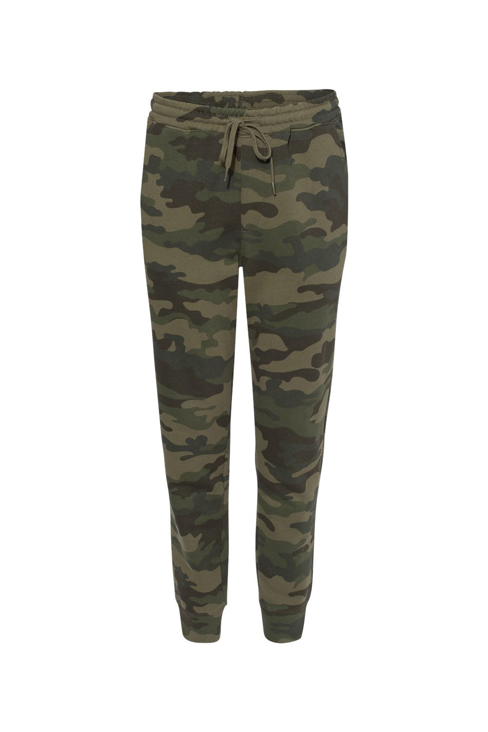 Independent Trading Co. IND20PNT Mens Fleece Sweatpants w/ Pockets Forest Green Camo Flat Front