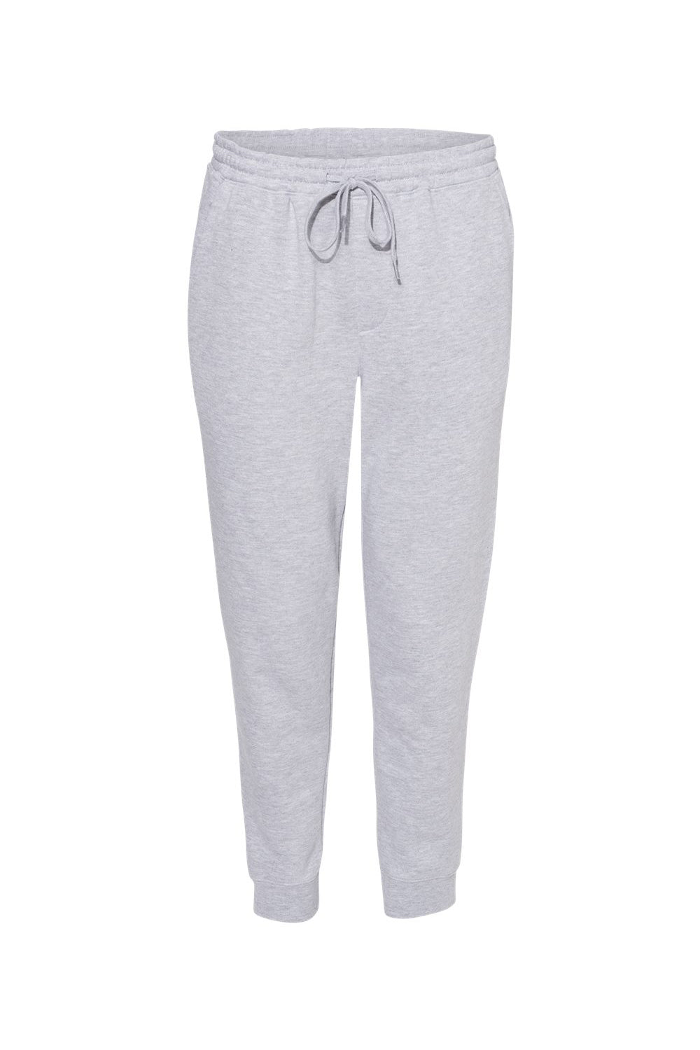 Independent Trading Company IND20PNT Mens Fleece Sweatpants w/ Pockets Heather Grey Flat Front