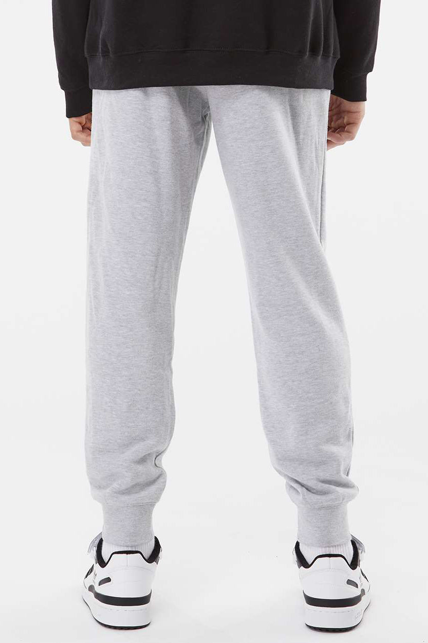 Independent Trading Company IND20PNT Mens Fleece Sweatpants w/ Pockets Heather Grey Model Back