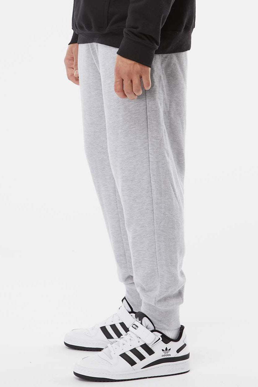 Independent Trading Company IND20PNT Mens Fleece Sweatpants w/ Pockets Heather Grey Model Side