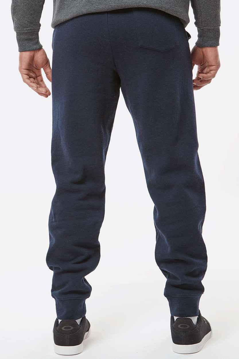 Independent Trading Company IND20PNT Mens Fleece Sweatpants w/ Pockets Classic Navy Blue Model Back