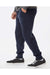 Independent Trading Co. IND20PNT Mens Fleece Sweatpants w/ Pockets Classic Navy Blue Model Side