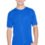 UltraClub Mens Cool & Dry Performance Moisture Wicking Short Sleeve Crewneck T-Shirt - Royal Blue - Closeout