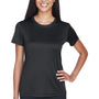 UltraClub Womens Cool & Dry Performance Moisture Wicking Short Sleeve Crewneck T-Shirt - Black - Closeout
