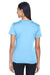 UltraClub 8620L Womens Cool & Dry Performance Moisture Wicking Short Sleeve Crewneck T-Shirt Columbia Blue Model Back
