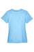 UltraClub 8620L Womens Cool & Dry Performance Moisture Wicking Short Sleeve Crewneck T-Shirt Columbia Blue Flat Back