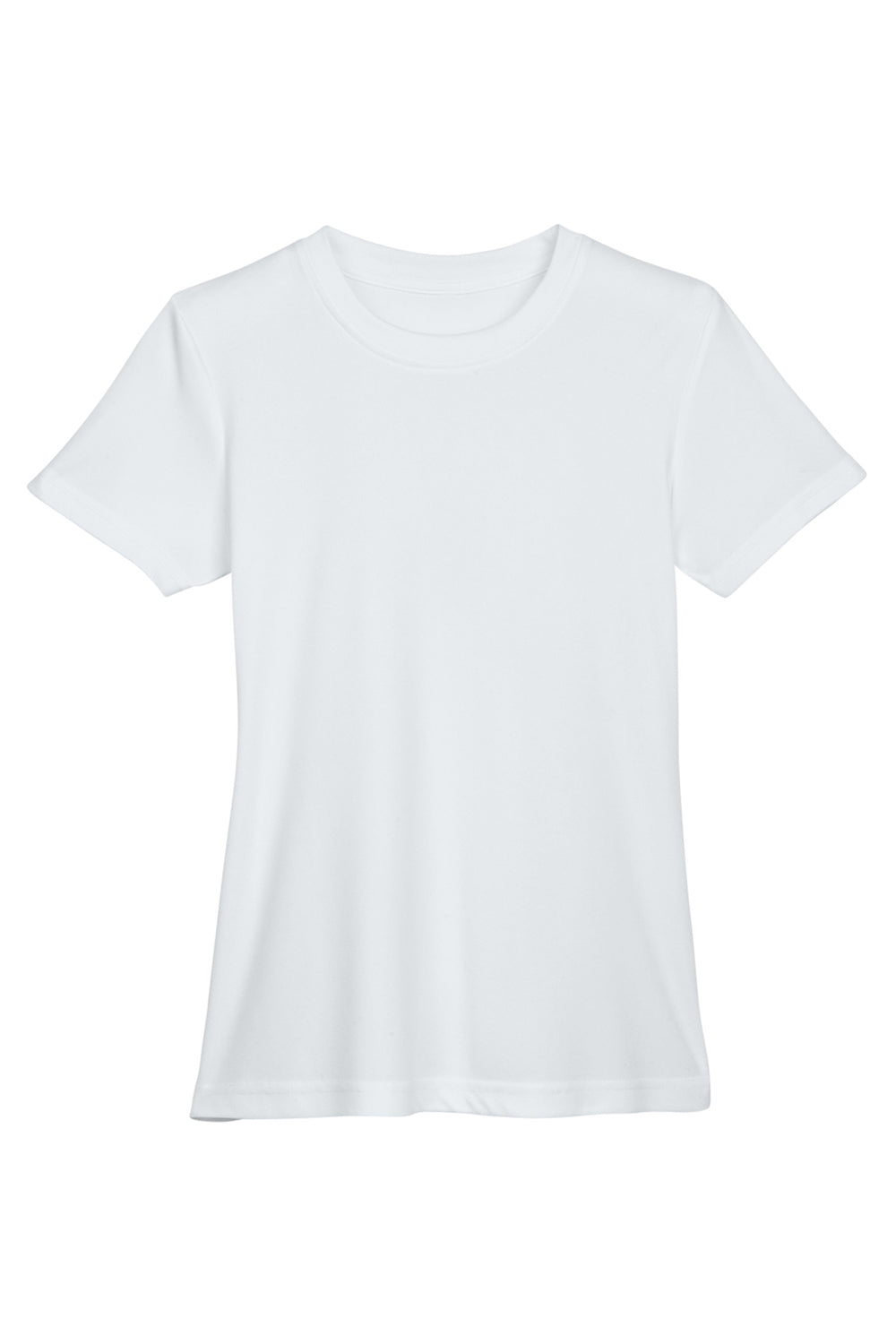 UltraClub 8620L Womens Cool & Dry Performance Moisture Wicking Short Sleeve Crewneck T-Shirt White Flat Front