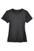 UltraClub 8620L Womens Cool & Dry Performance Moisture Wicking Short Sleeve Crewneck T-Shirt Black Flat Front