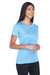 UltraClub 8620L Womens Cool & Dry Performance Moisture Wicking Short Sleeve Crewneck T-Shirt Columbia Blue Model 3q