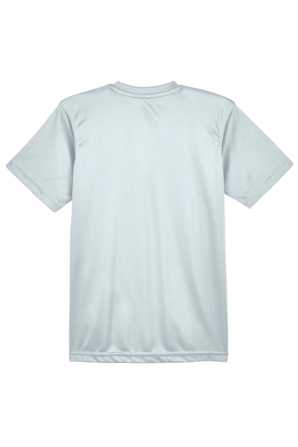 UltraClub 8620Y Youth Cool & Dry Performance Moisture Wicking Short Sleeve Crewneck T-Shirt Grey Flat Back