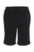 Independent Trading Company IND20SRT Mens Fleece Shorts w/ Pockets Black Flat Front