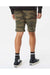 Independent Trading Co. IND20SRT Mens Fleece Shorts w/ Pockets Forest Green Camo Model Back