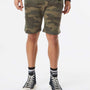 Independent Trading Co. Mens Fleece Shorts w/ Pockets - Forest Green Camo - NEW