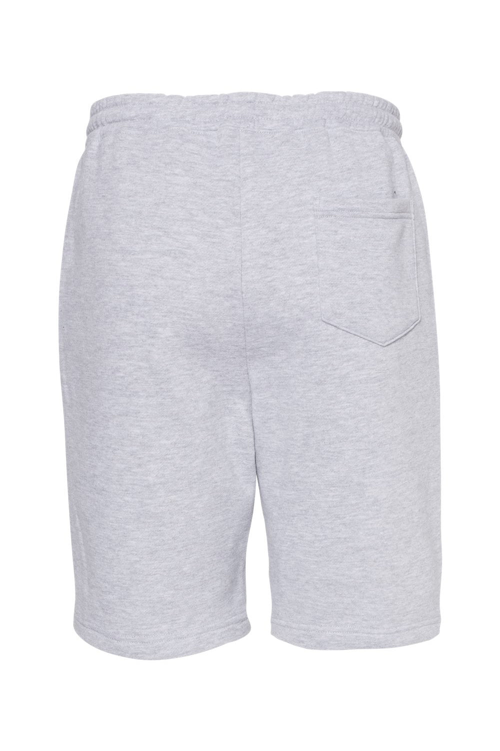 Independent Trading Company IND20SRT Mens Fleece Shorts w/ Pockets Heather Grey Flat Back