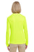 UltraClub 8622W Womens Cool & Dry Performance Moisture Wicking Long Sleeve Crewneck T-Shirt Bright Yellow Model Back