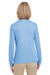 UltraClub 8622W Womens Cool & Dry Performance Moisture Wicking Long Sleeve Crewneck T-Shirt Columbia Blue Model Back