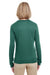 UltraClub 8622W Womens Cool & Dry Performance Moisture Wicking Long Sleeve Crewneck T-Shirt Forest Green Model Back
