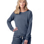 Alternative Womens Lazy Day Crewneck Sweatshirt - Dark Navy Blue