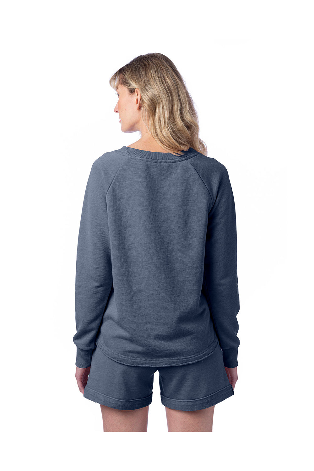 Alternative 8626NM Womens Lazy Day Crewneck Sweatshirt Dark Navy Blue Back