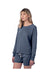 Alternative 8626NM Womens Lazy Day Crewneck Sweatshirt Dark Navy Blue 3Q
