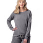 Alternative Womens Lazy Day Crewneck Sweatshirt - Nickel Grey