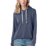 Alternative Womens Day Off Mineral Wash Hooded Sweatshirt Hoodie - Dark Navy Blue - NEW