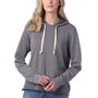 Alternative Womens Day Off Mineral Wash Hooded Sweatshirt Hoodie - Nickel Grey - NEW