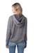Alternative 8628 Womens Day Off Mineral Wash Hooded Sweatshirt Hoodie Nickel Grey Model Back