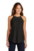 District DT137L Womens Perfect Tri Rocker Tank Top Black Model Front