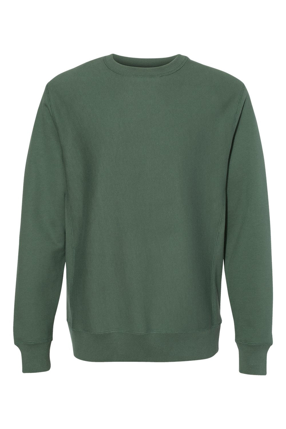 Independent Trading Co. IND5000C Mens Legend Crewneck Sweatshirt Alpine Green Flat Front