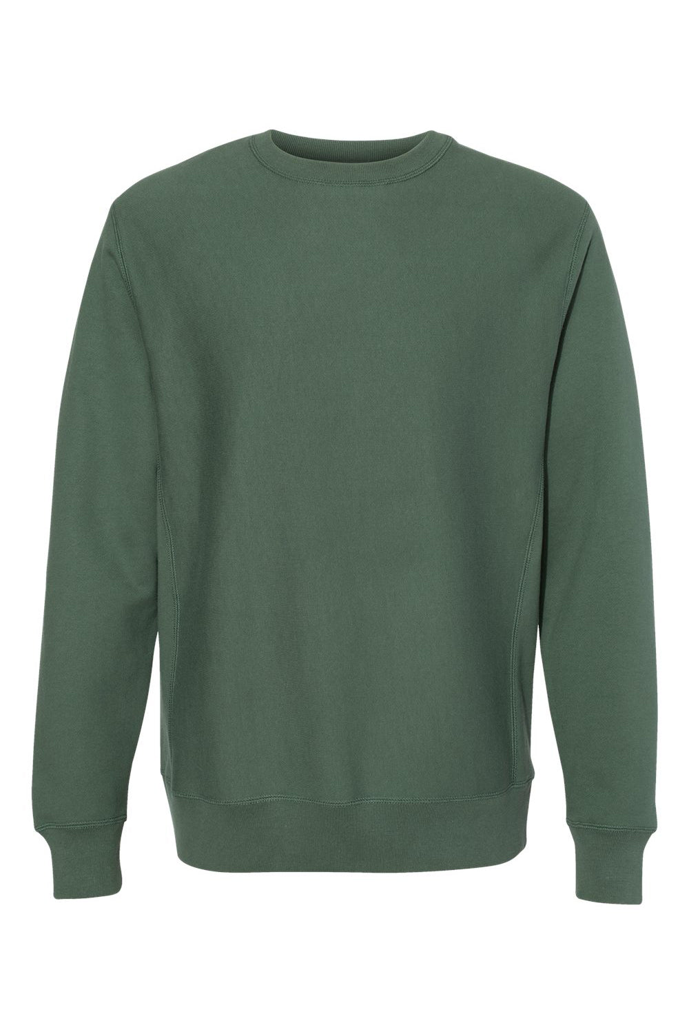 Independent Trading Company IND5000C Mens Legend Crewneck Sweatshirt Alpine Green Flat Front