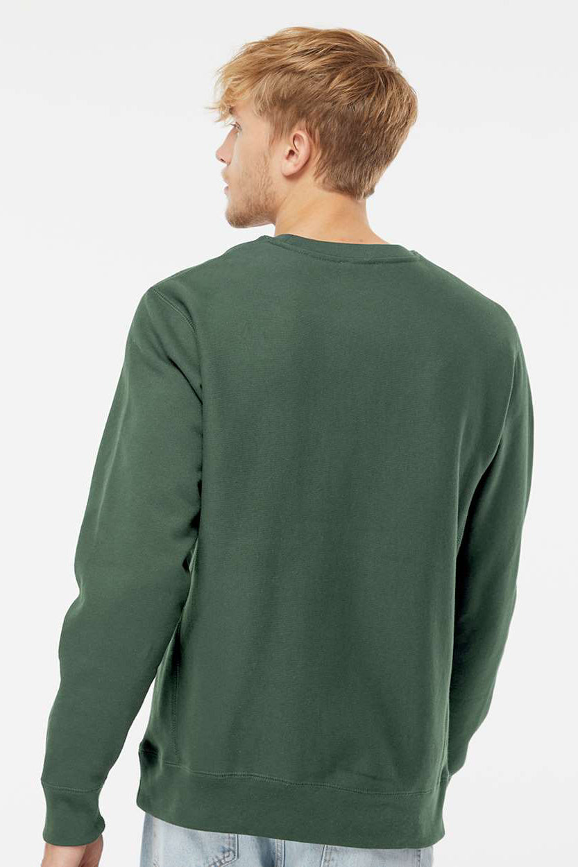 Independent Trading Company IND5000C Mens Legend Crewneck Sweatshirt Alpine Green Model Back