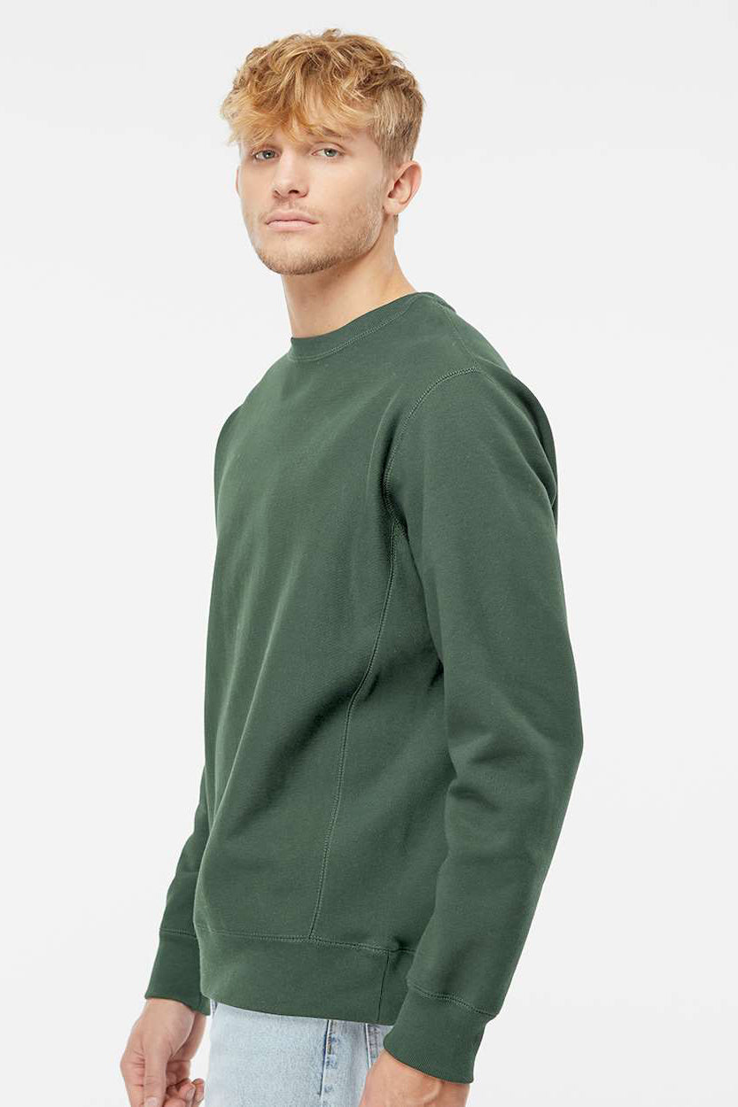 Independent Trading Company IND5000C Mens Legend Crewneck Sweatshirt Alpine Green Model Side