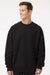 Independent Trading Company IND5000C Mens Legend Crewneck Sweatshirt Black Model Front