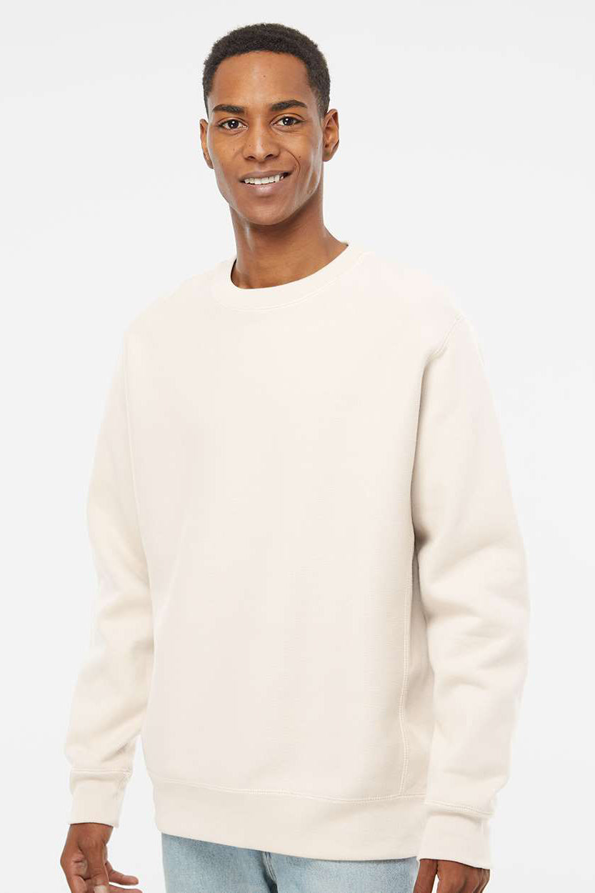 Independent Trading Company IND5000C Mens Legend Crewneck Sweatshirt Bone Model Front