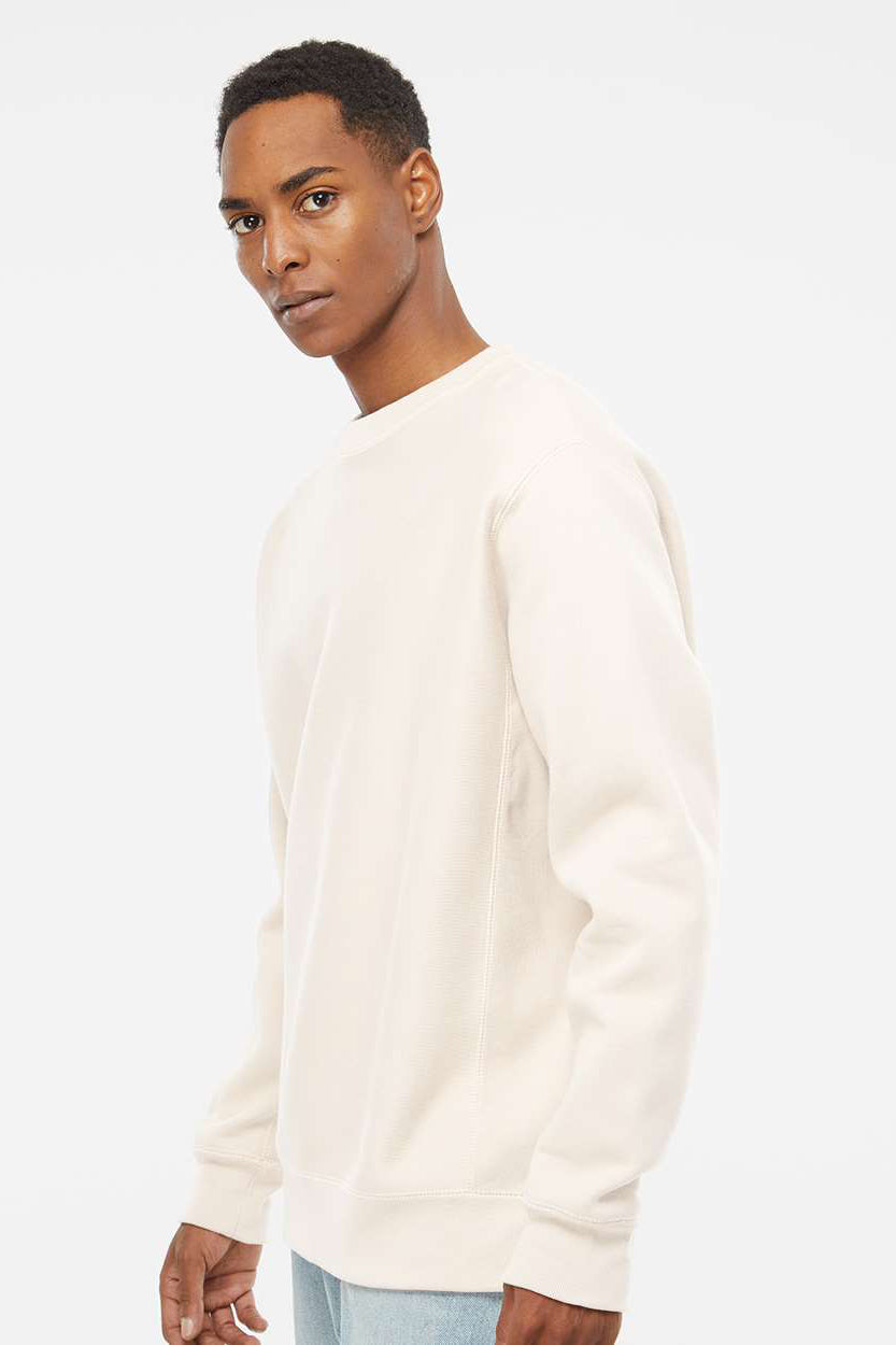 Independent Trading Company IND5000C Mens Legend Crewneck Sweatshirt Bone Model Side