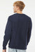 Independent Trading Company IND5000C Mens Legend Crewneck Sweatshirt Classic Navy Blue Model Back