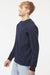 Independent Trading Company IND5000C Mens Legend Crewneck Sweatshirt Classic Navy Blue Model Side