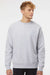 Independent Trading Company IND5000C Mens Legend Crewneck Sweatshirt Heather Grey Model Front