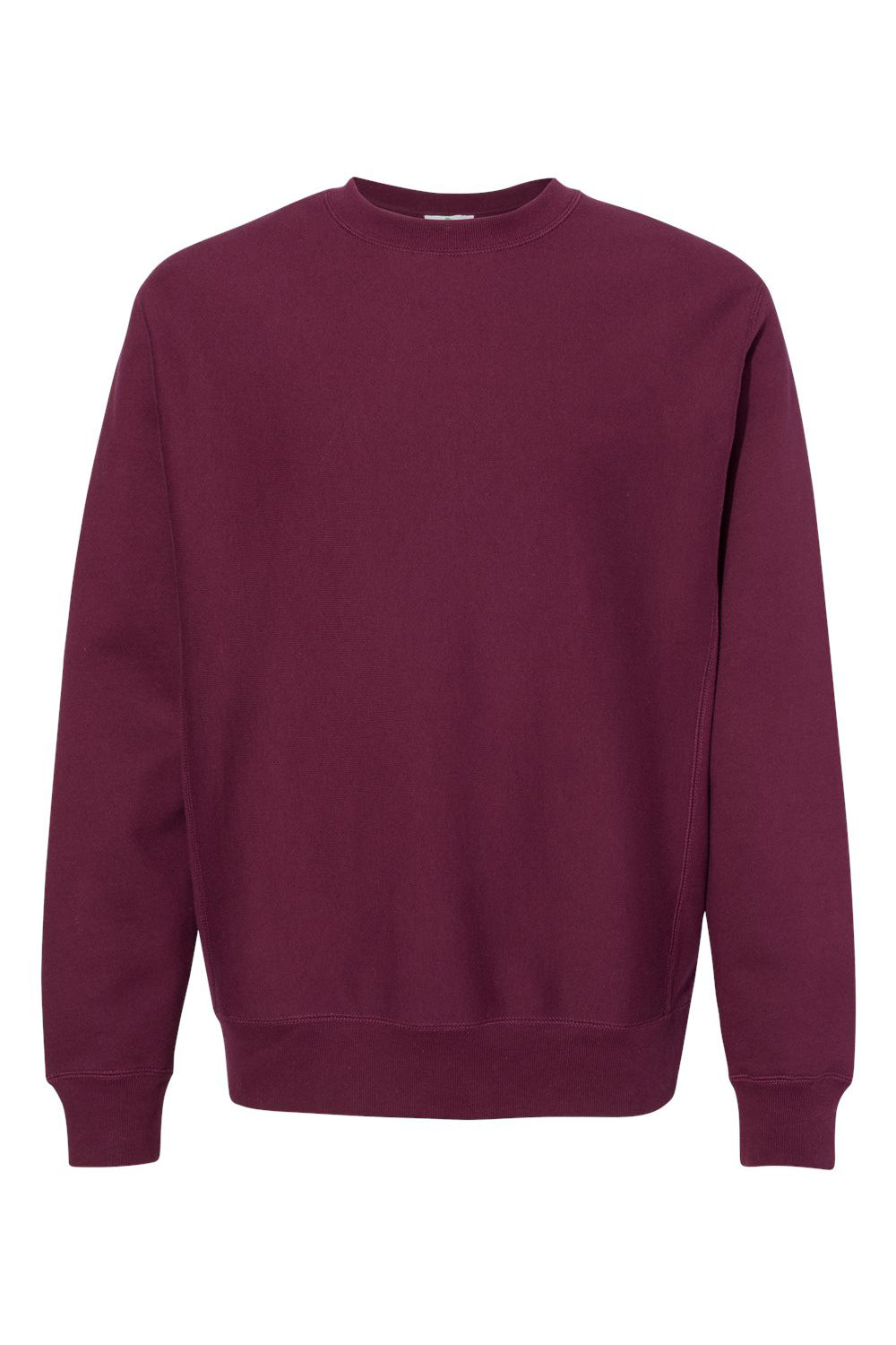 Independent Trading Company IND5000C Mens Legend Crewneck Sweatshirt Maroon Flat Front