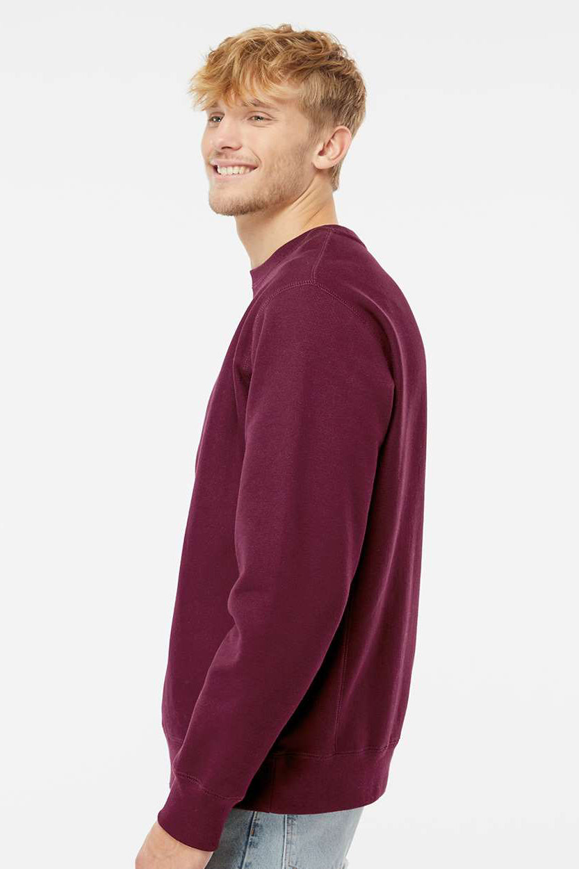 Independent Trading Company IND5000C Mens Legend Crewneck Sweatshirt Maroon Model Side