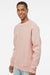 Independent Trading Company IND5000C Mens Legend Crewneck Sweatshirt Dusty Pink Model Side