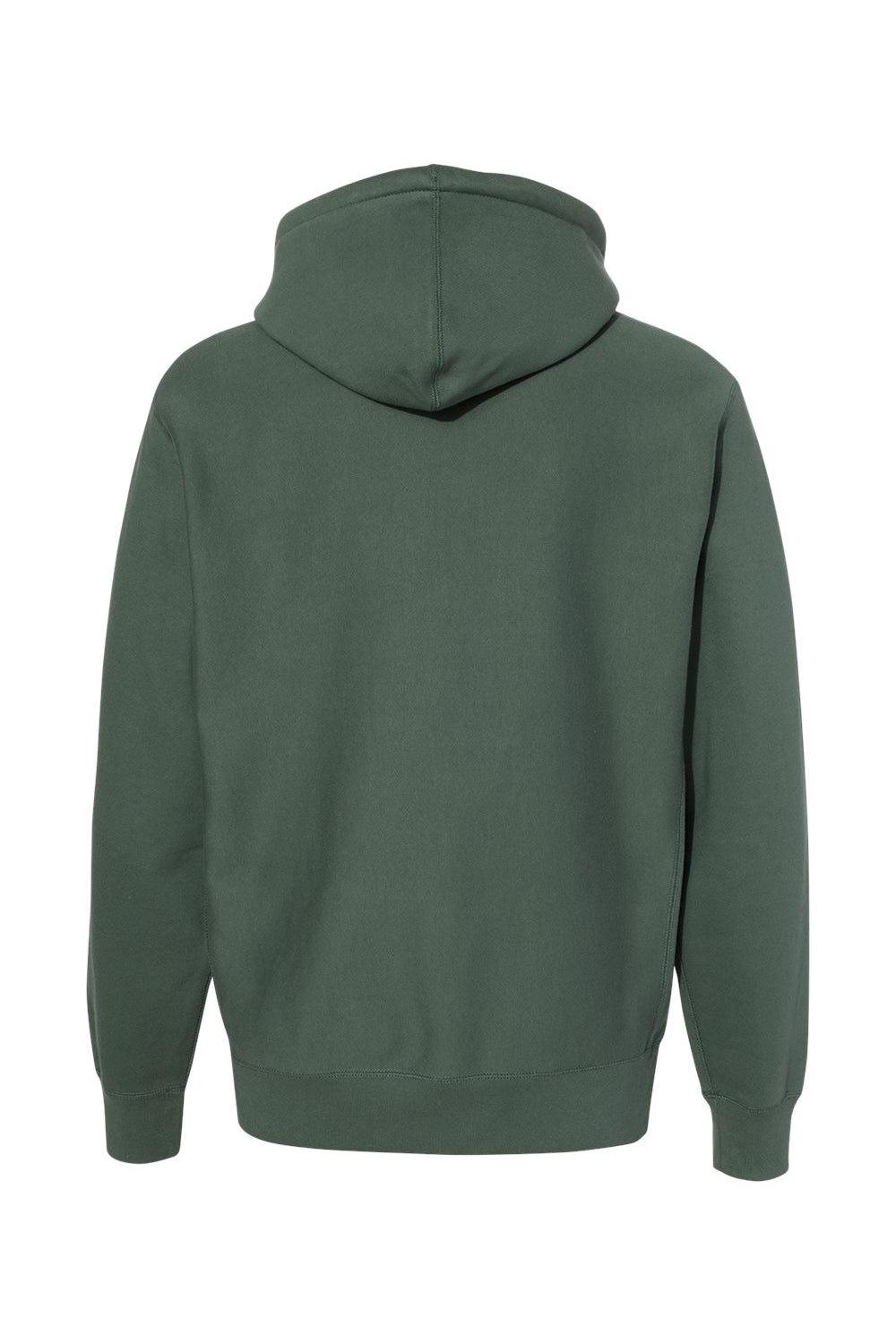 Independent Trading Company IND5000P Mens Legend Hooded Sweatshirt Hoodie w/ Pouch Pocket Alpine Green Flat Back