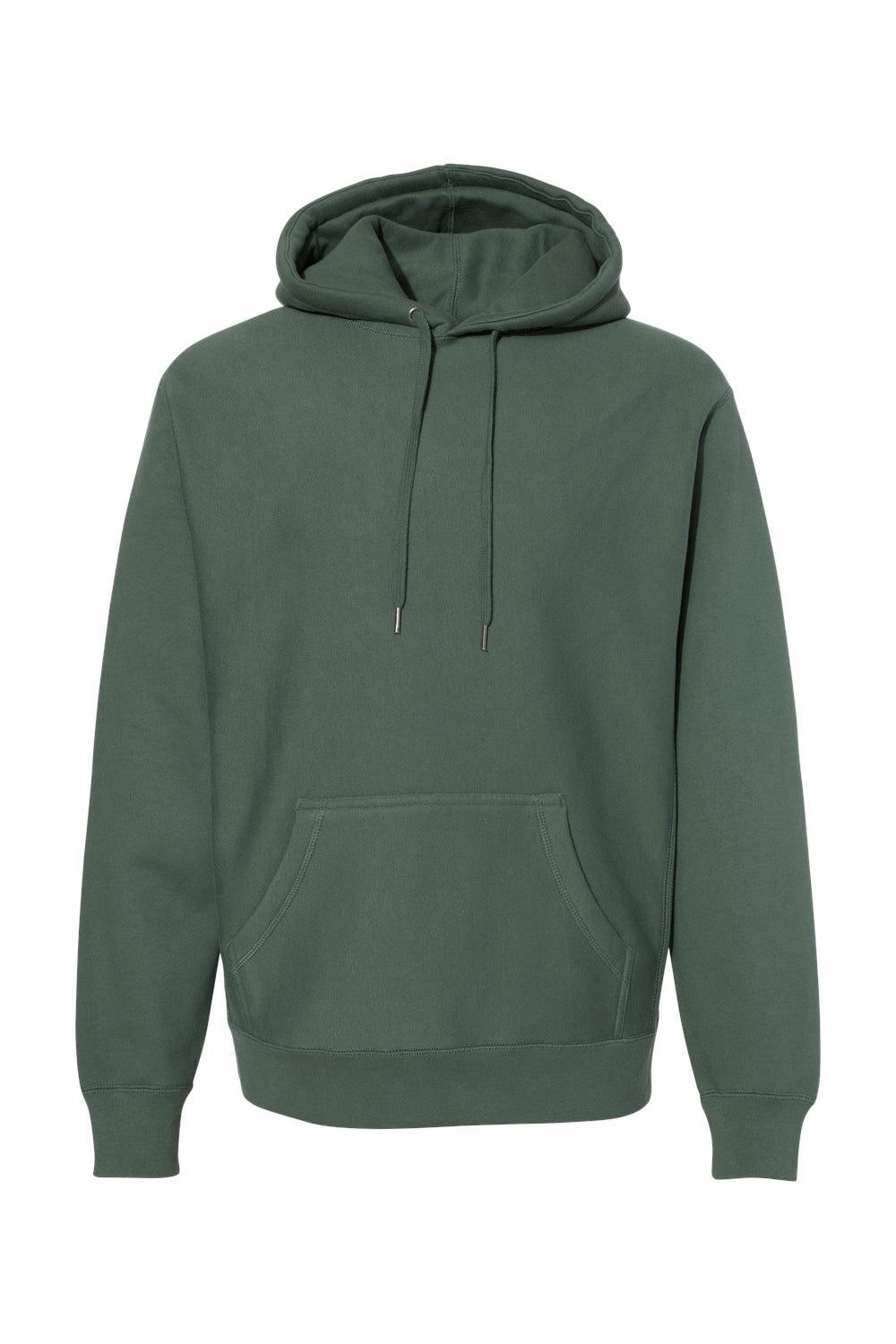 Independent Trading Company IND5000P Mens Legend Hooded Sweatshirt Hoodie w/ Pouch Pocket Alpine Green Flat Front