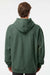 Independent Trading Company IND5000P Mens Legend Hooded Sweatshirt Hoodie w/ Pouch Pocket Alpine Green Model Back